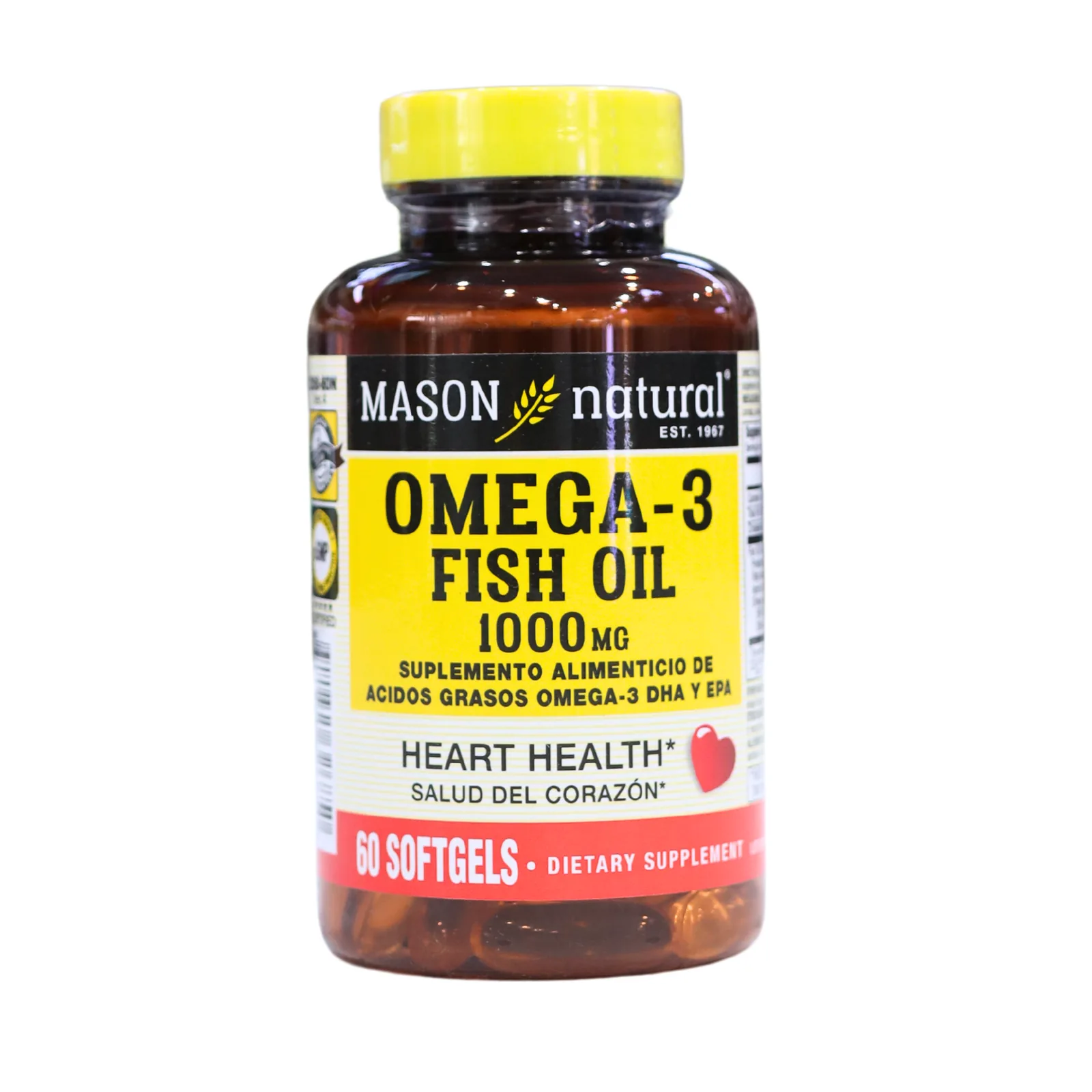 Presentación de OMEGA-3 FISH OIL 1000MG – MASON