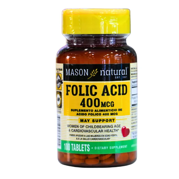 Presentación de FOLIC ACID 400 MCG – MASON