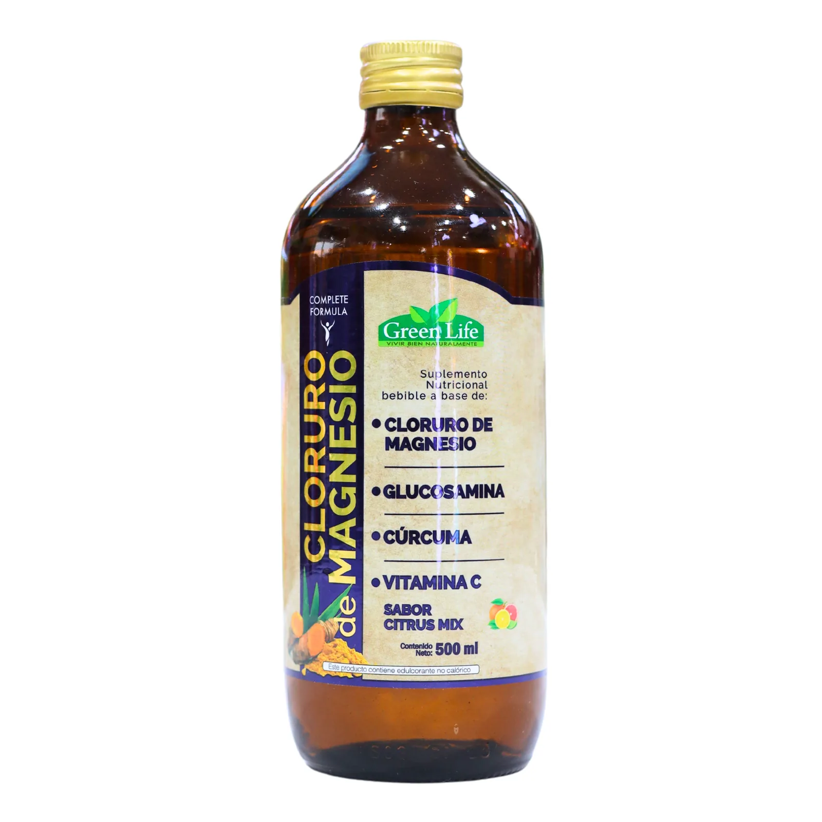 Presentación de CLORURO DE MAGNESIO 500 ML – GREEN LIFE