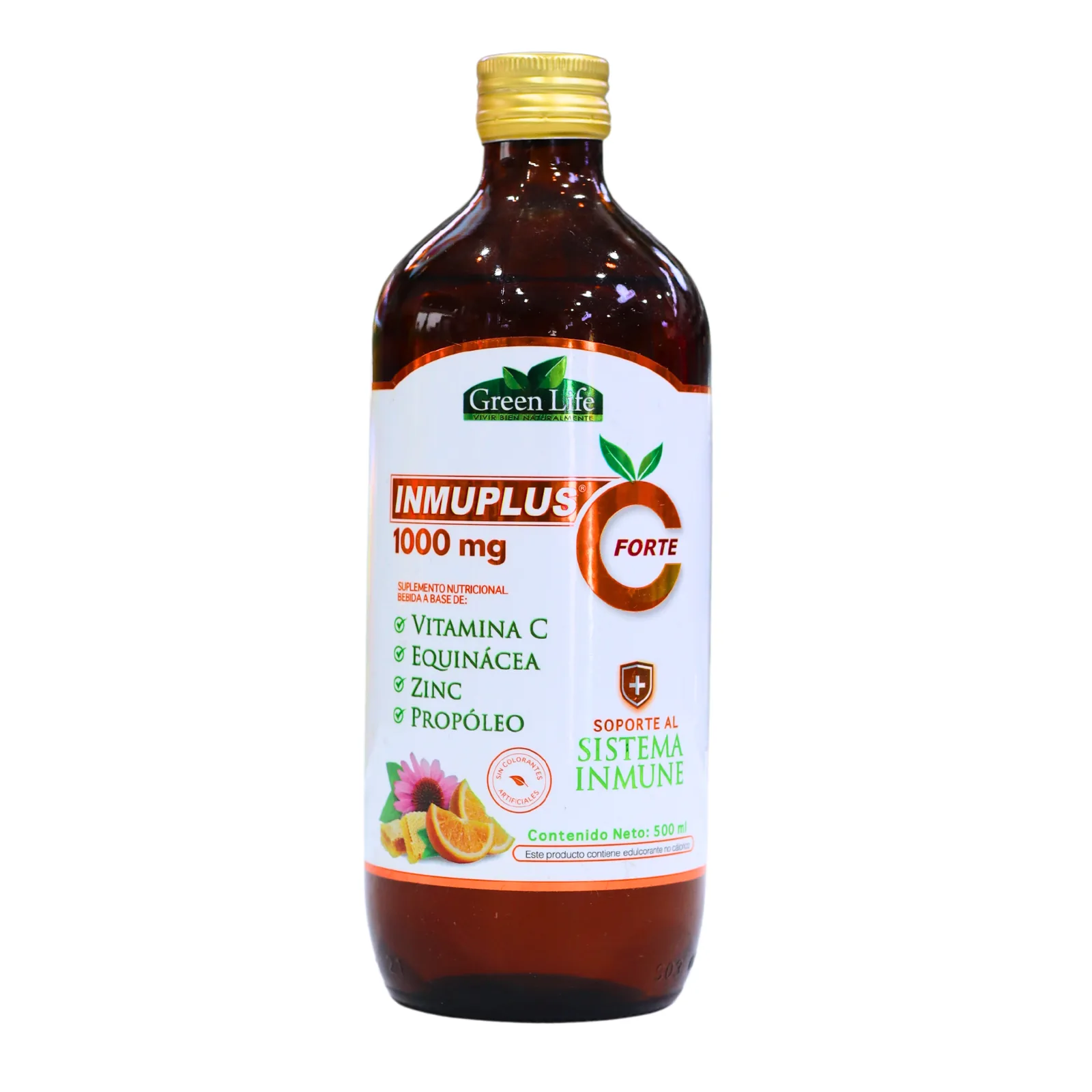 Presentación de INMUPLUS C FORTE 500 ML – GREEN LIFE