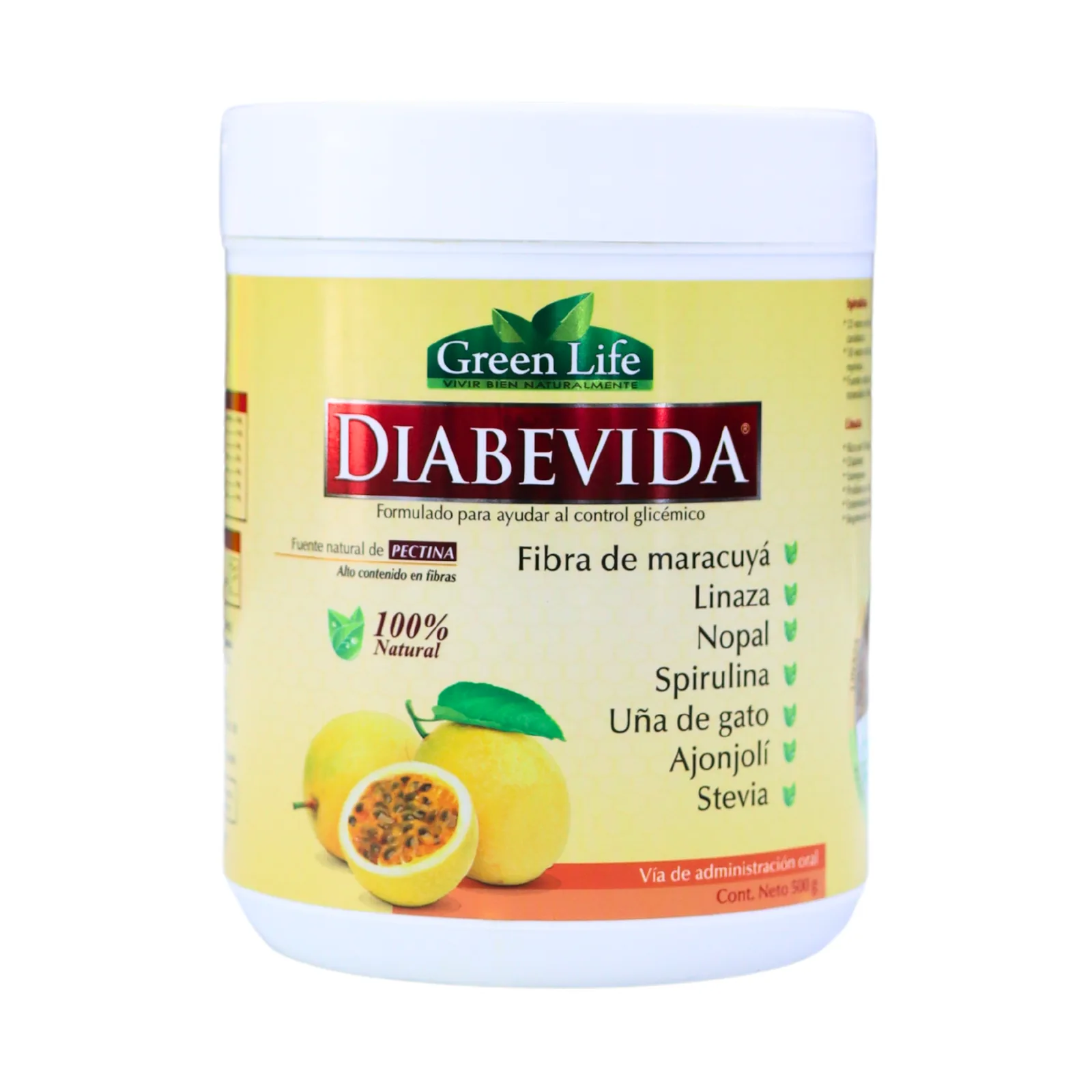Presentación de DIABEVIDA 500 GR – GREEN LIFE