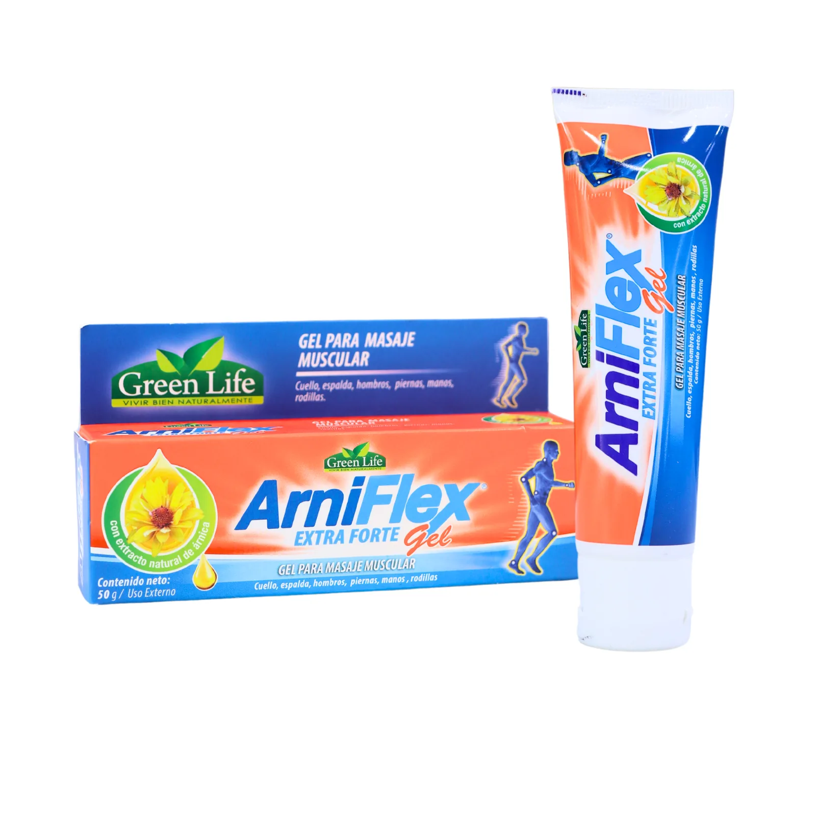 Presentación de ARNIFLEX EXTRA FUERTE GEL 50 GR – GREEN LIFE