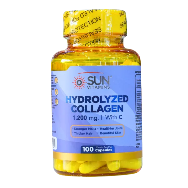 Presentación de HYDROLYZED COLLAGEN + C 100 CÁPSULAS – SUN VITAMINS