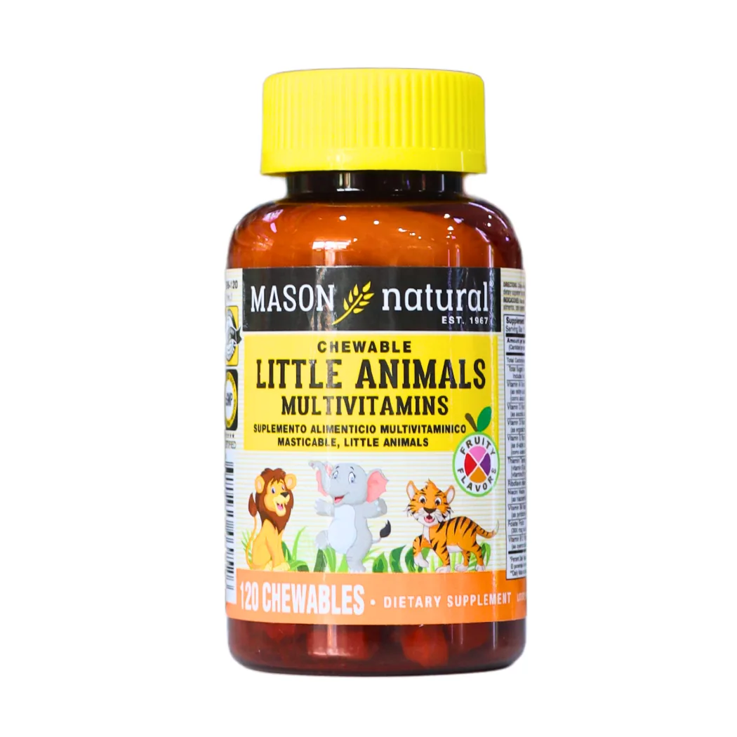 Presentación de LITTLE ANIMALS MULTIVITAMINS X120 CHEWABLES – MASON VITAMINS