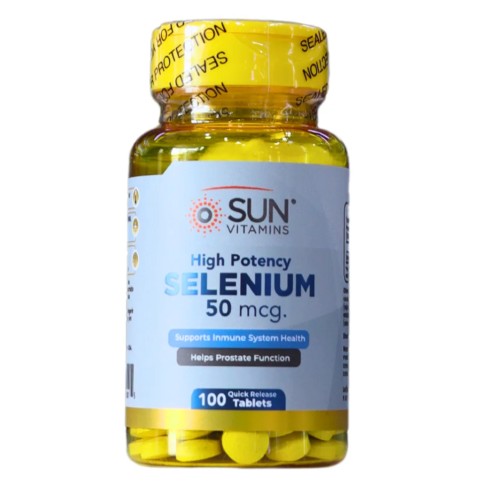 Presentación de SELENIUM 50 MCG 100 TAB – SUN VITAMINS
