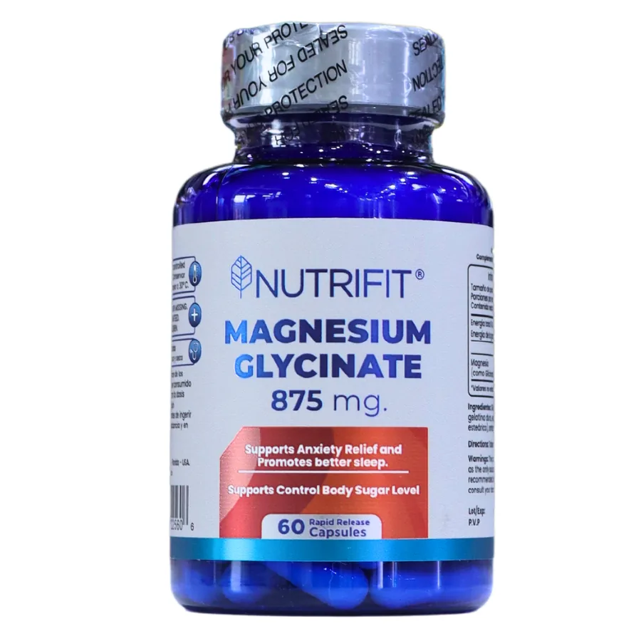 Presentación de GLICINATO DE MAGNESIO 875 MG (60 CÁPSULAS) – NUTRIFIT