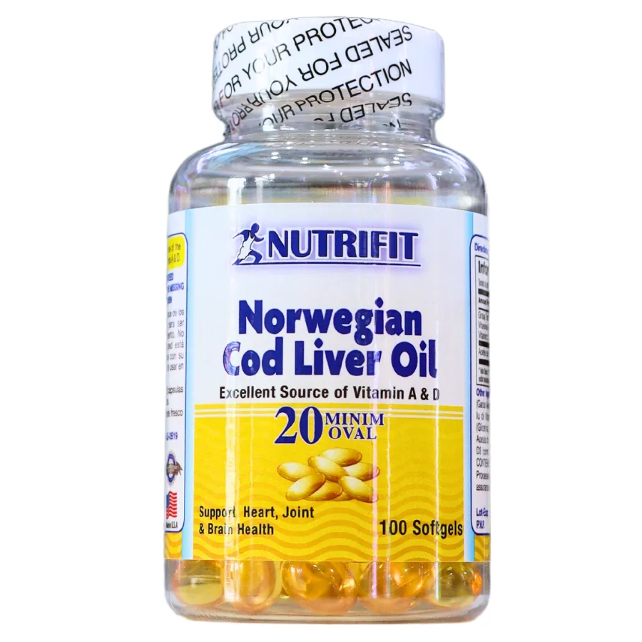 Presentación de COD LIVER OIL 20 MINIM (100 SOFTGELS) – NUTRIFIT