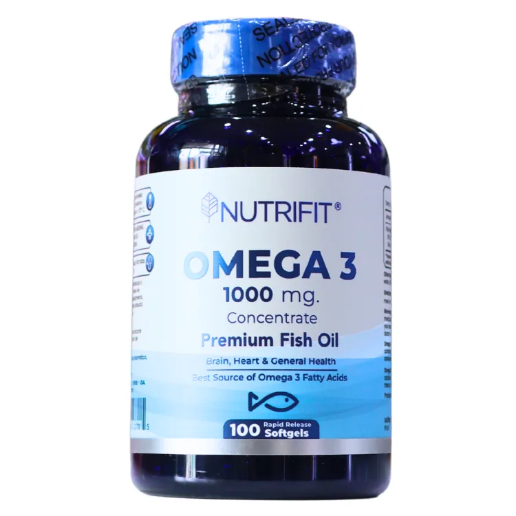 Presentación de OMEGA 3 (1000 MG) CONCENTRATE FISH OIL 100 SOFTGELS – NUTRIFIT