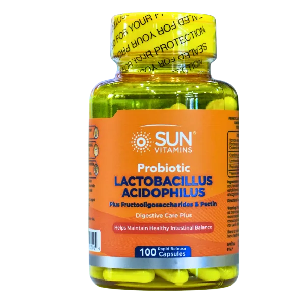 Presentación de LACTOBACILLUS ACIDOPHILUS + 100 CAP – SUN VITAMINS